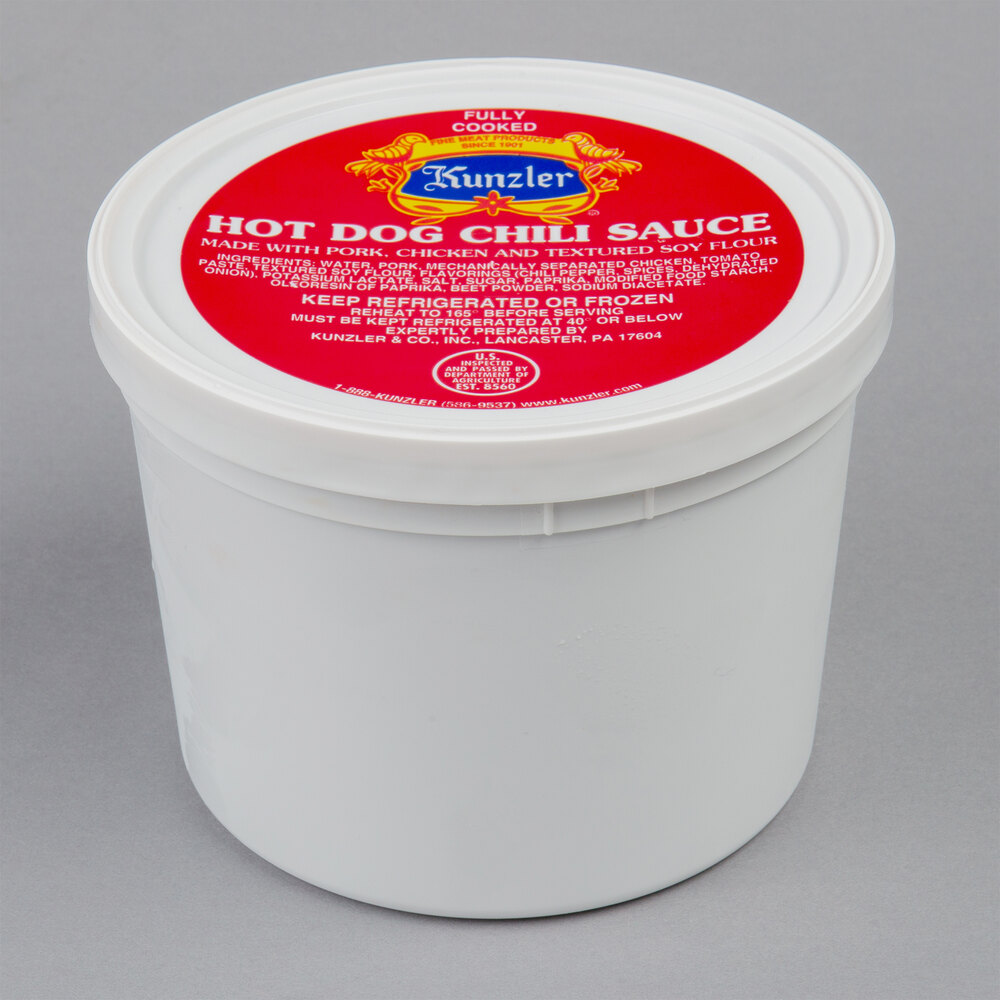 Kunzler 3 lb. Hot Dog Chili Sauce 4/Case