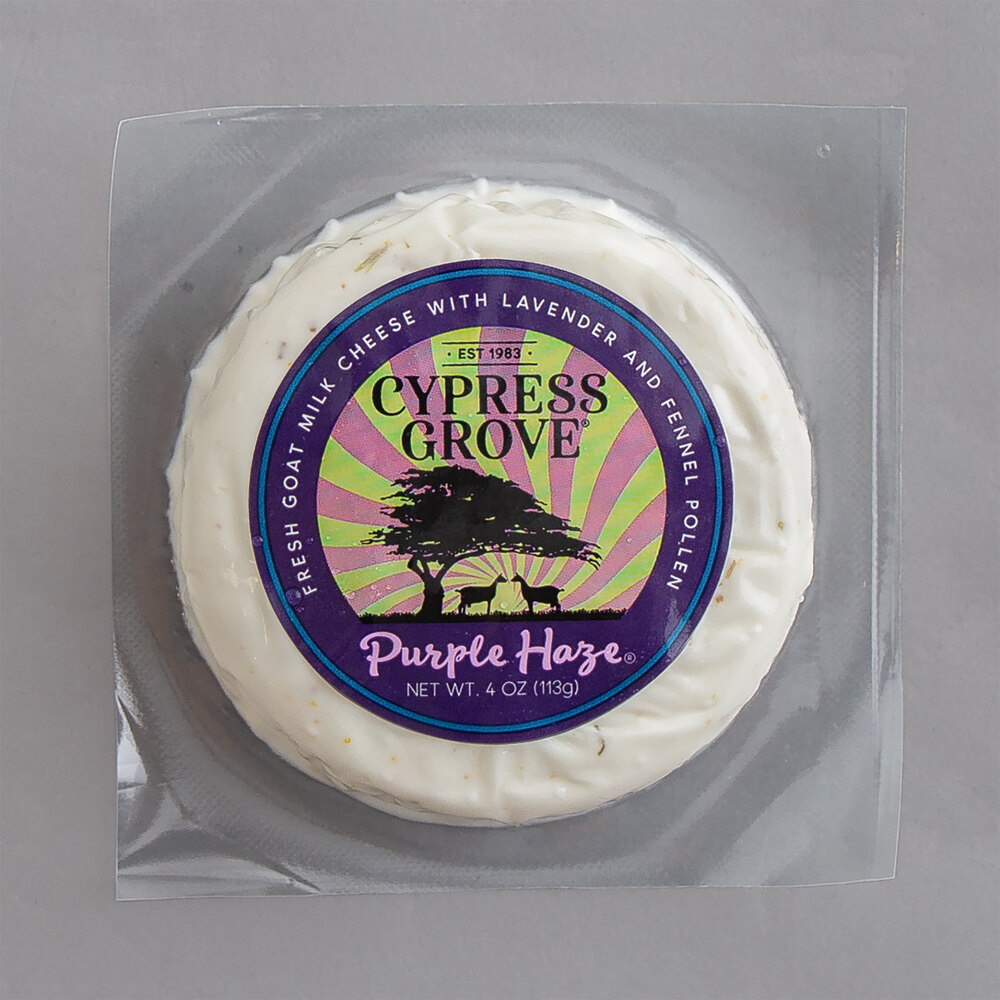 Cypress Grove 4 oz. Purple Haze Lavender Goat Cheese 6/Case