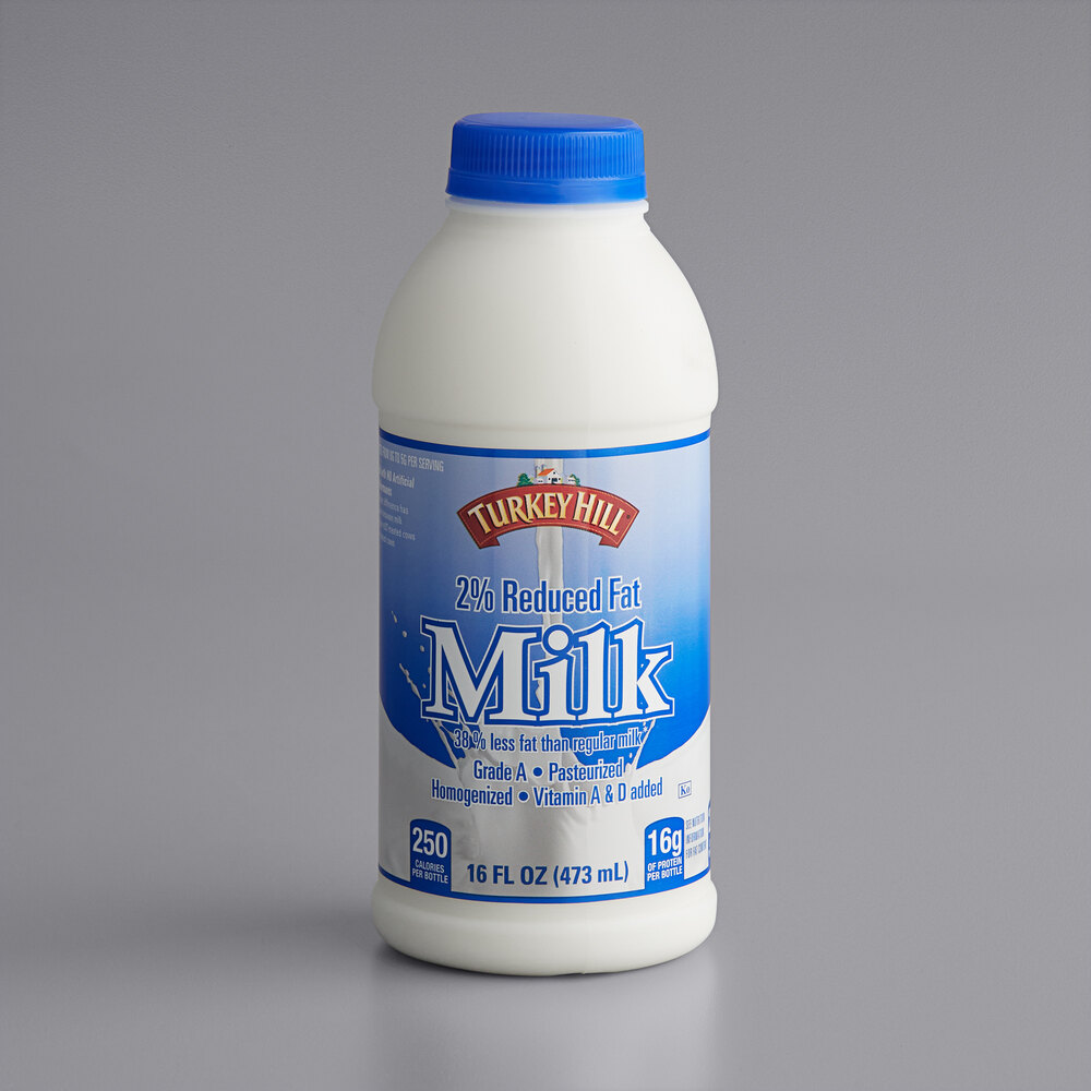 Turkey Hill 2 Reduced Fat Milk 16 fl. oz. 16/Case