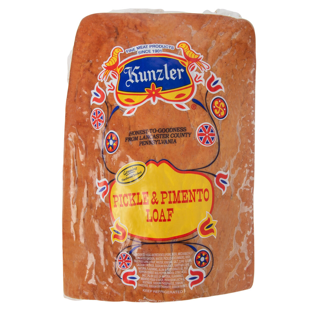 Kunzler 5 lb. Pickle and Pimento Loaf - 2 Case