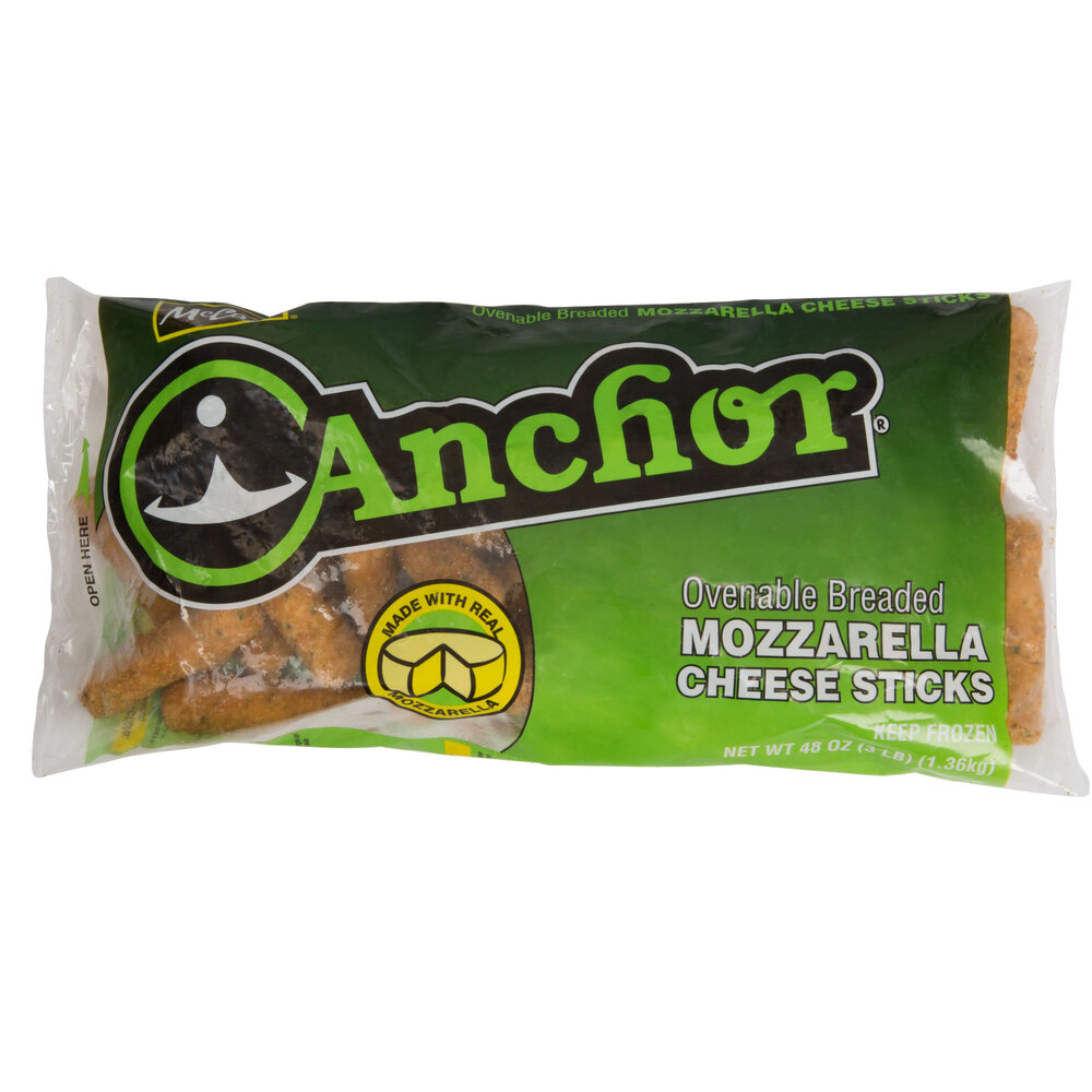 Anchor 3 lb. Italian Breaded Mozzarella Sticks 6/Case