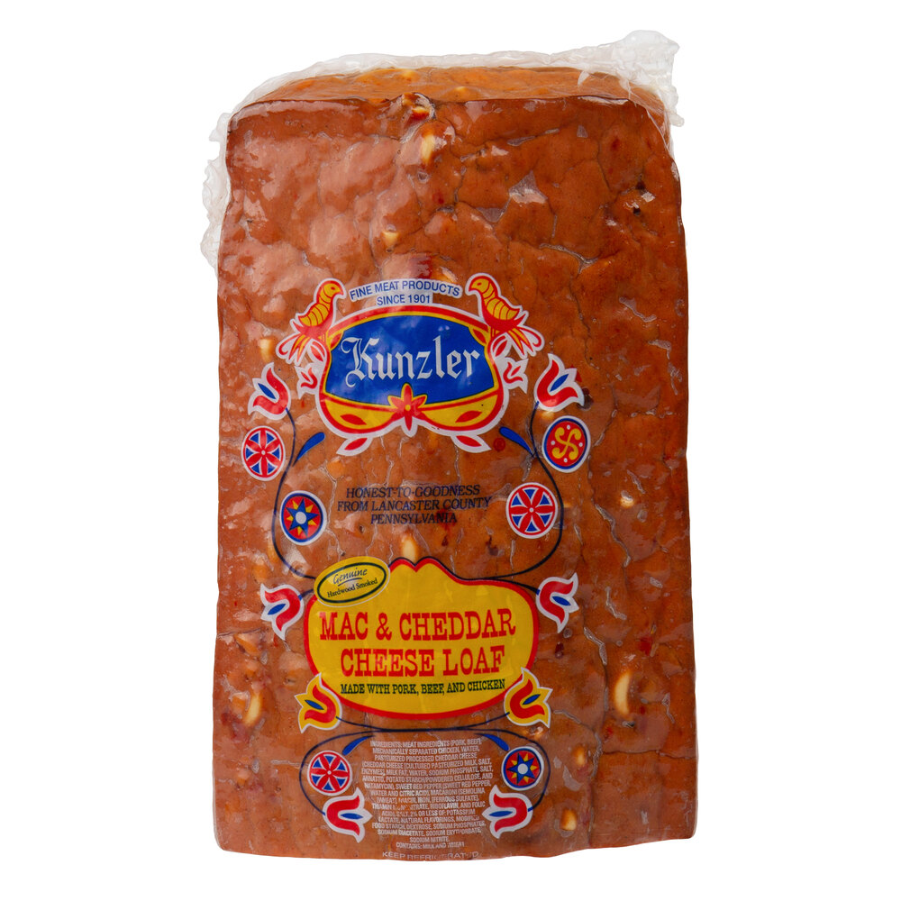 Kunzler 6 lb. Mac and Cheddar Cheese Loaf 2/Case