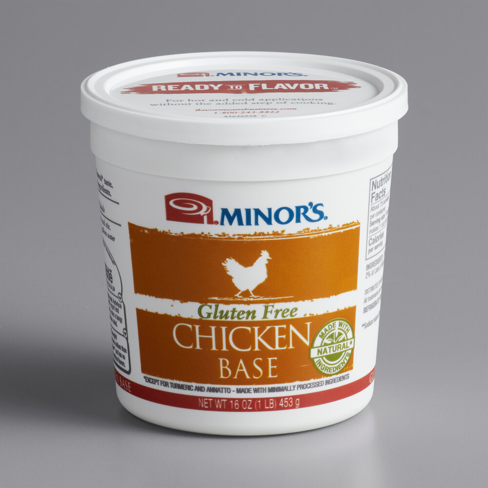 Minor's GlutenFree Chicken Base 1 lb. Tub 6/Case