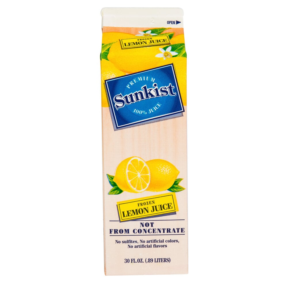 Sunkist Frozen Lemon Juice 12/Case (30 fl. oz. Cartons)