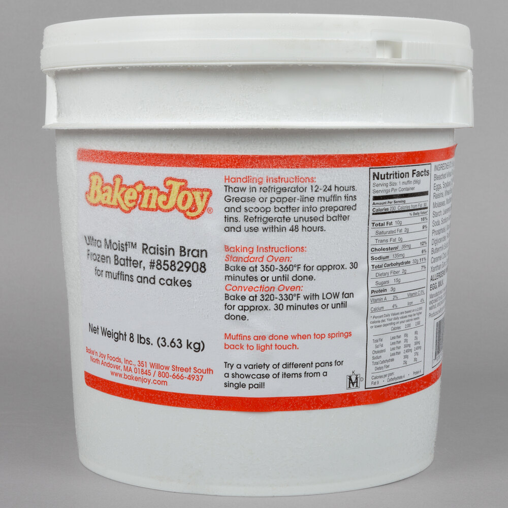 Bake'n Joy Ultra Moist 8 lb. Scoop and Bake Raisin Bran Muffin Batter