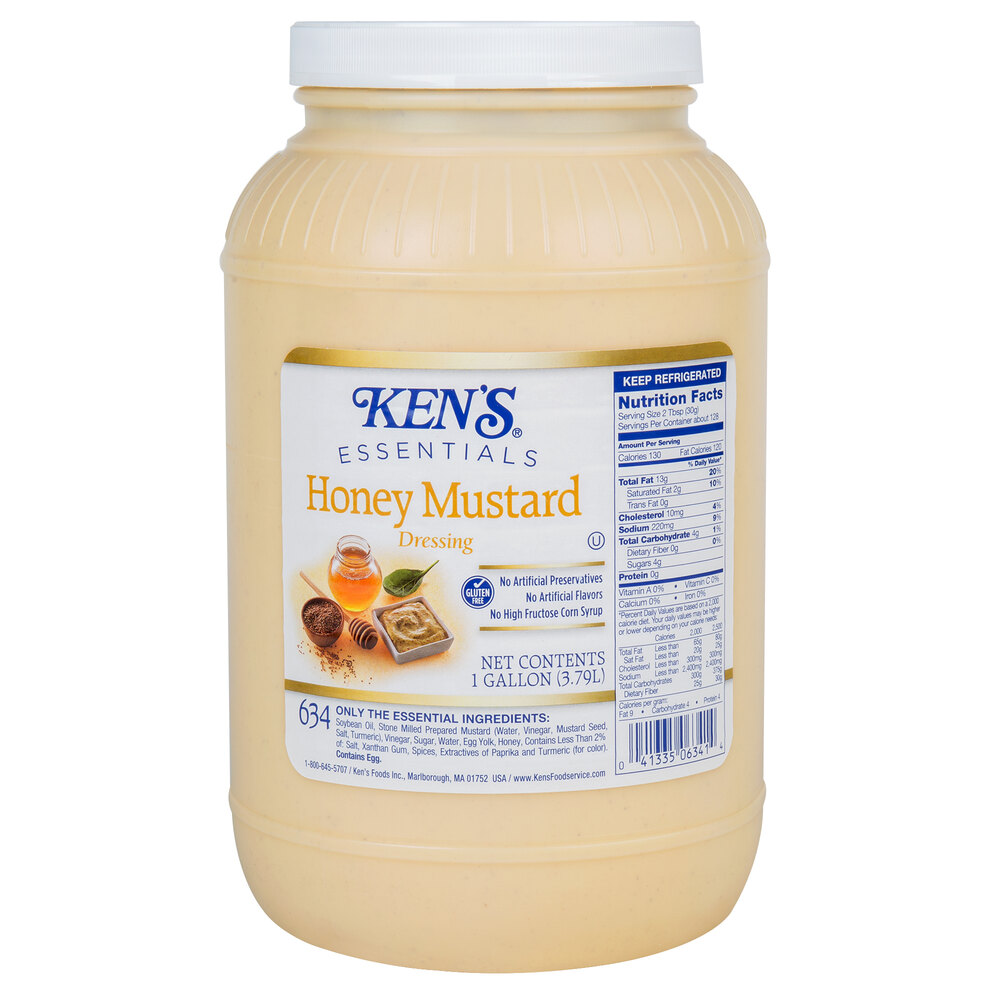 Ken's Foods 1 Gallon Essentials Honey Mustard Dressing