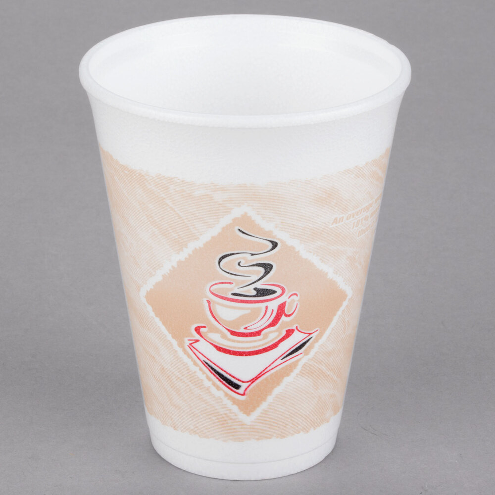 Dart 12X12G ThermoGlaze 12 oz. Cafe G Espresso Foam Cup 1000/USA