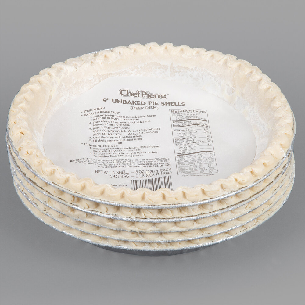 Chef Pierre Unbaked Pie Crusts (Deep Dish, 9") 20/Case