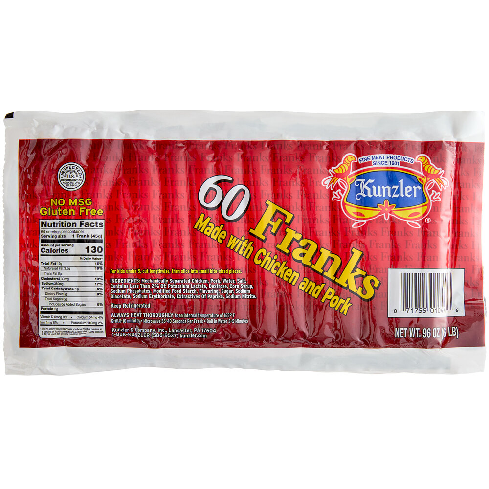 Kunzler 10/1 Regular Franks 120/Case