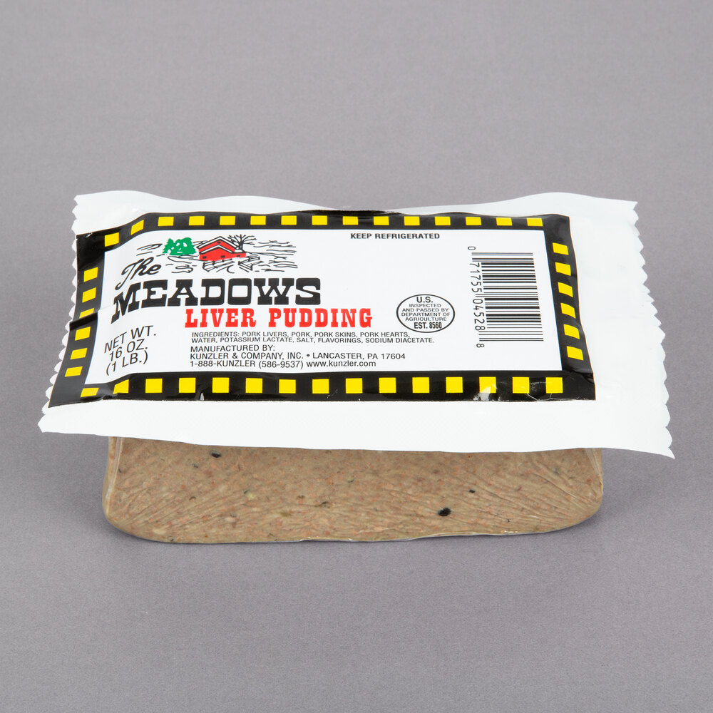 Kunzler 1 lb. Liver Pudding 8/Case staurantStore