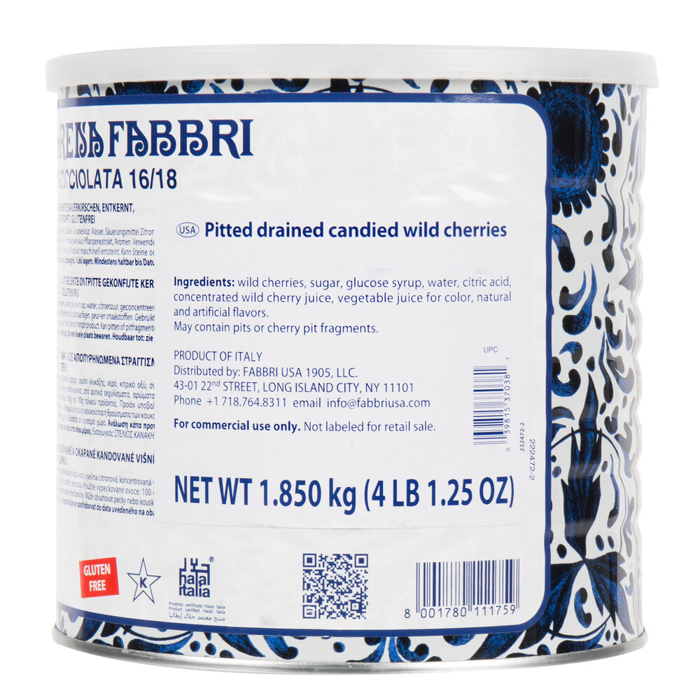 Fabbri 4 lb. Amarena Cherries 16/18 Drained