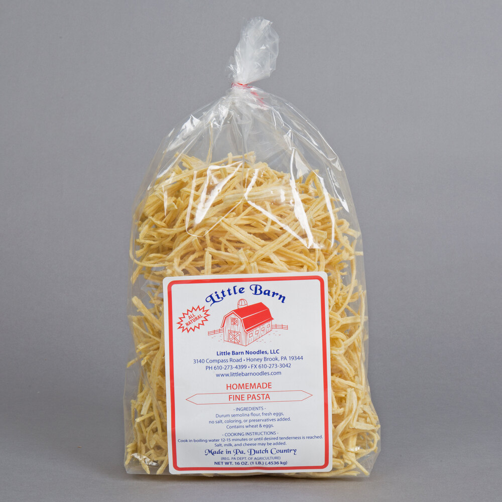 Little Barn Noodles 1 lb. Homemade Fine Egg Noodles 12/Case