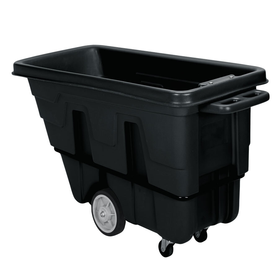 800-lb Capacity Case of 1 Continental 5833BK Black 72-1/2 Length x 33-1/2 Width x 39-1/2 Height Standard Duty 1.1 Cubic Yard Tilt Truck with Roller Bearings and Casters