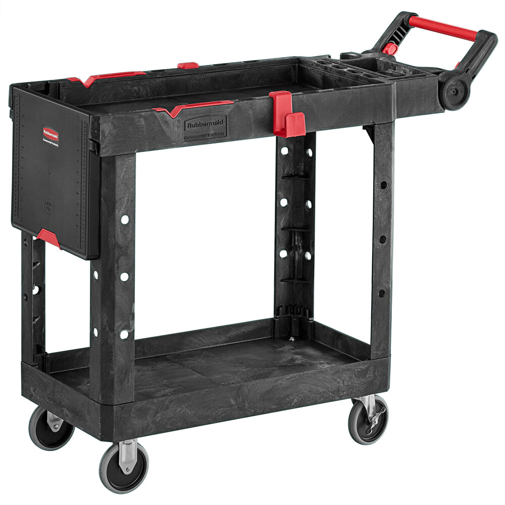 Rubbermaid 1997206 Black Adaptable HeavyDuty Small Two Shelf Utility