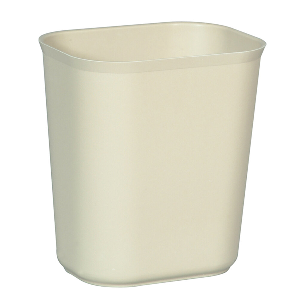 Rubbermaid FG254100BEIG 14 Qt. / 3.5 Gallon Beige Rectangular Fire