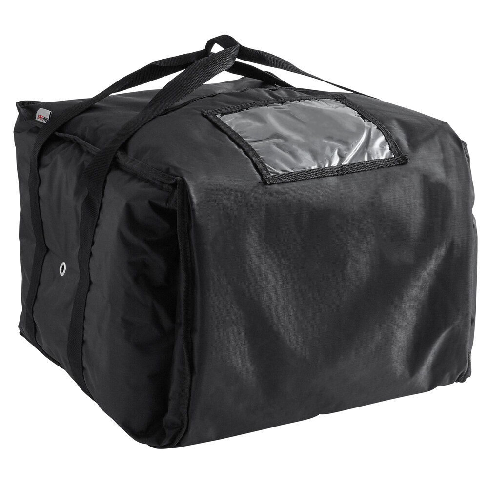 ServIt Insulated Pizza Delivery Bag Black SoftSided HeavyDuty Nylon