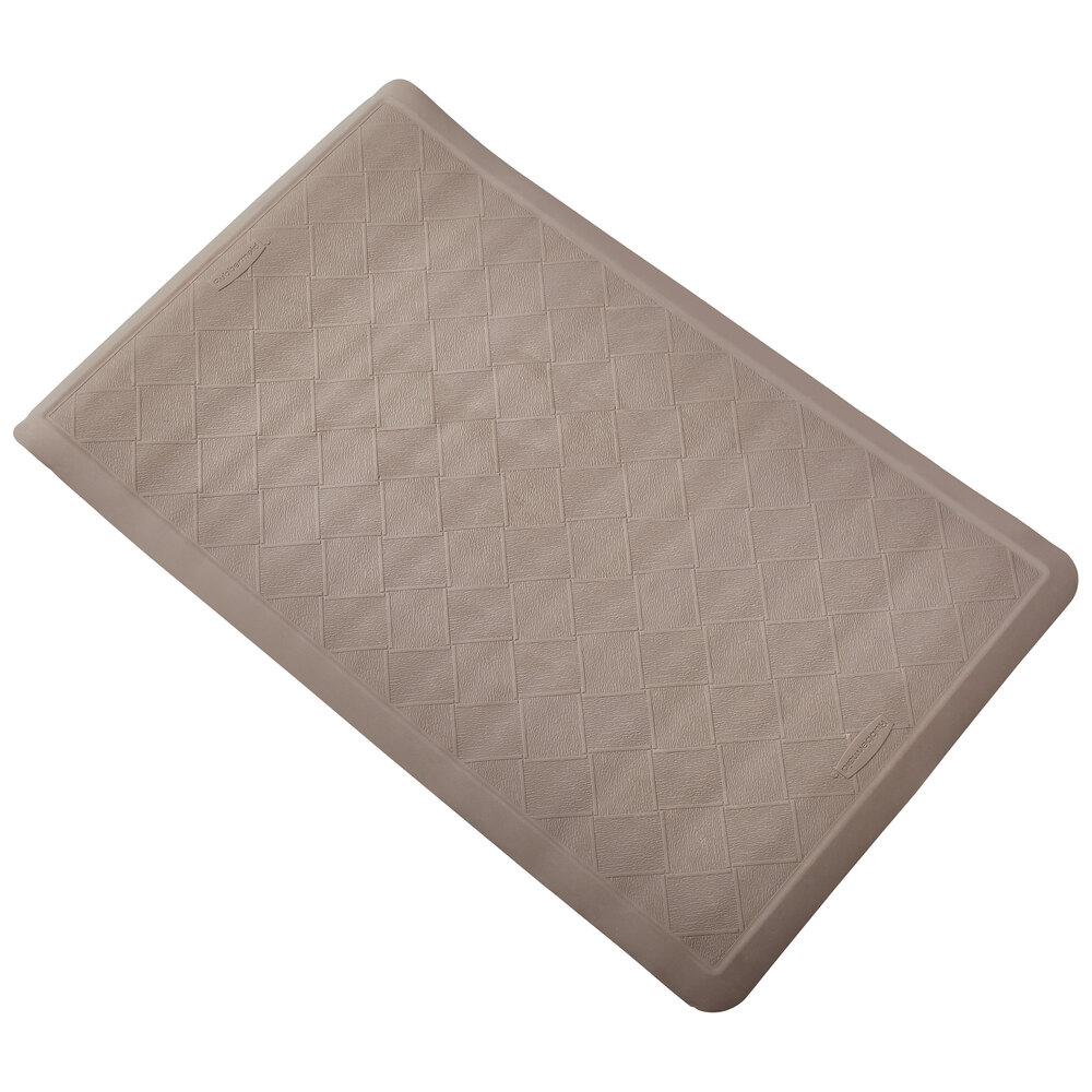 Rubbermaid 1982721 SaftiGrip 22 1/2" x 14" Brown Stone Rubber Shower Mat