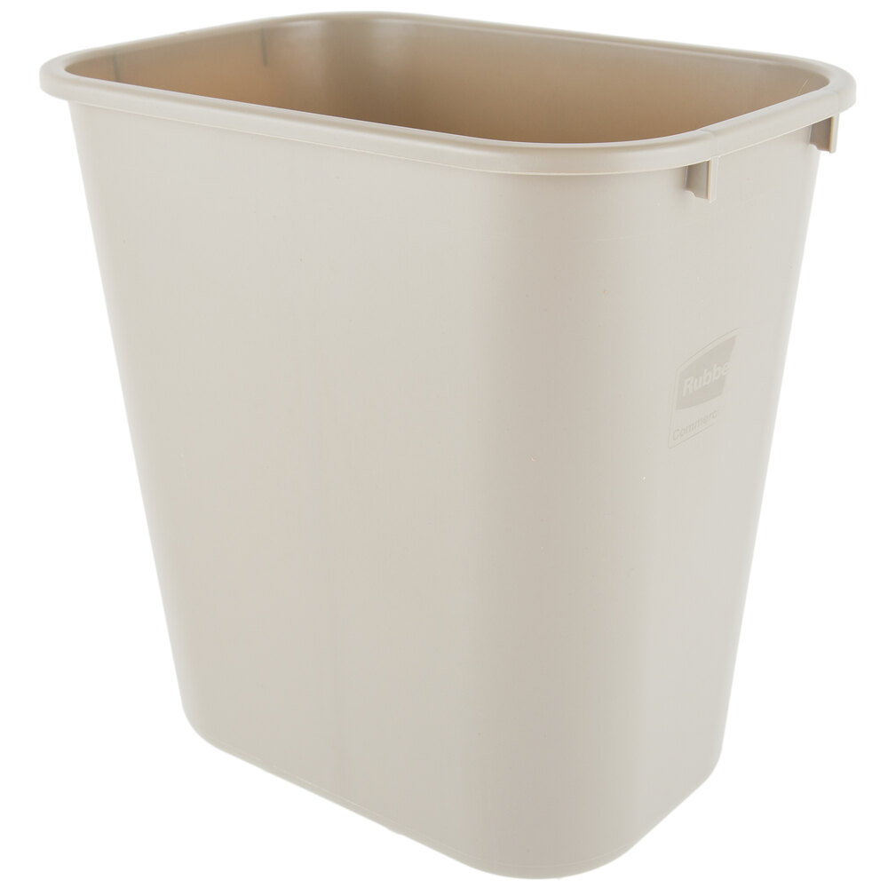 Rubbermaid FG295600BEIG 28 Qt. / 7 Gallon Beige Rectangular Wastebasket