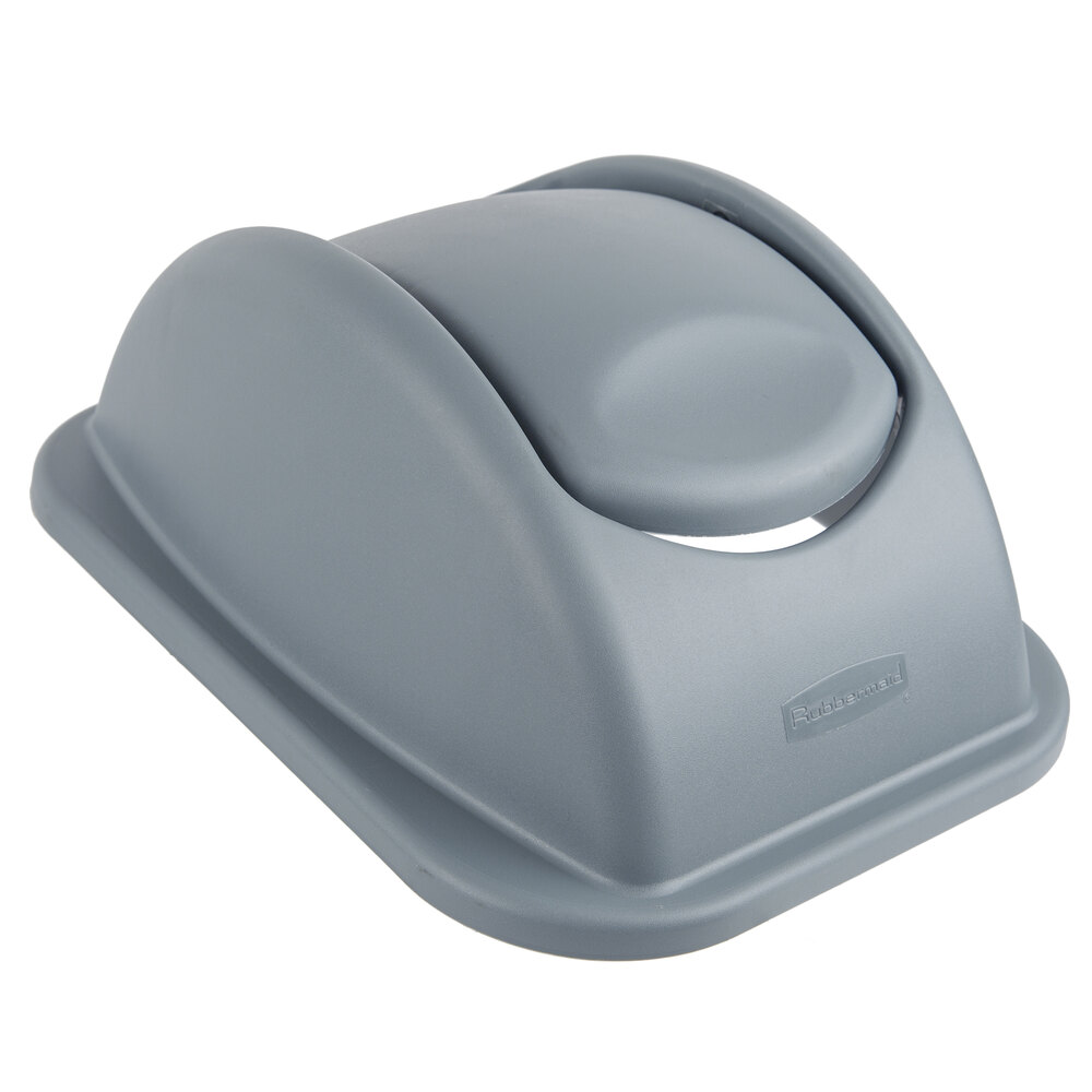 Rubbermaid 1779742 Untouchable 28 Qt. / 7 Gallon Gray Rectangular Soft