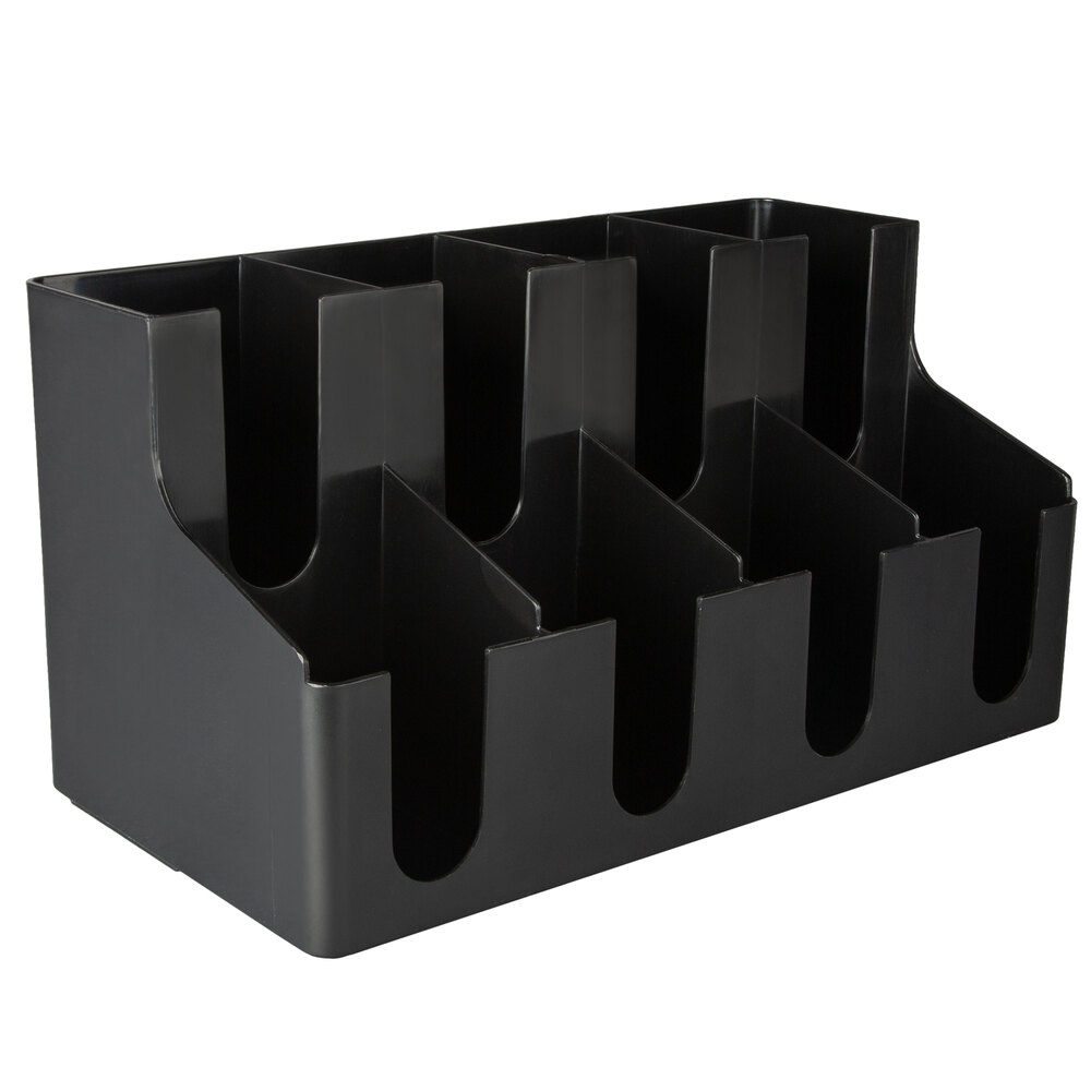 Choice Black 8Section Countertop Cup and Lid Organizer
