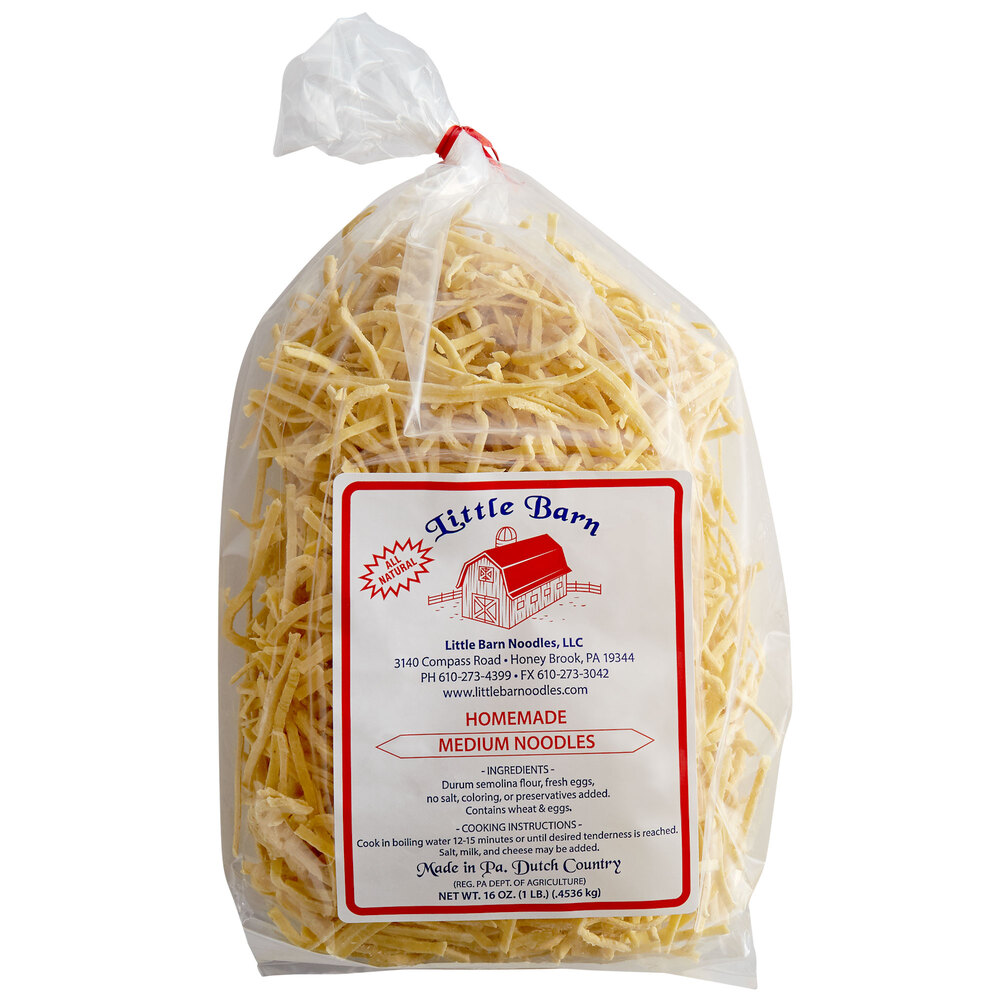 Little Barn Noodles 1 lb. Homemade Medium Egg Noodles 6/Case