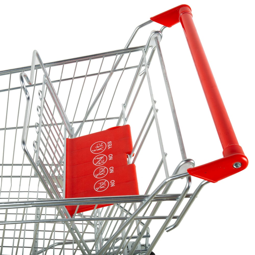 Used Commercial Shopping Cart Red Handle 
