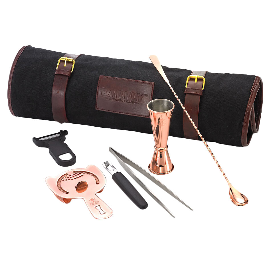 Barfly® M37100CP Essential 7Piece CopperPlated Cocktail Kit