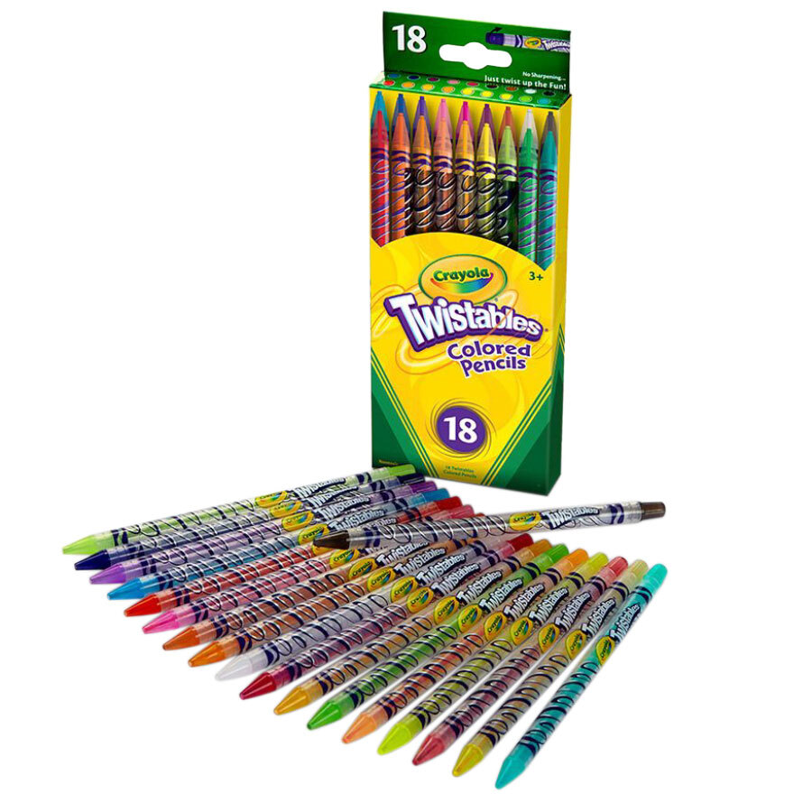 Crayola 687418 Twistables 18 Assorted Colored Pencils