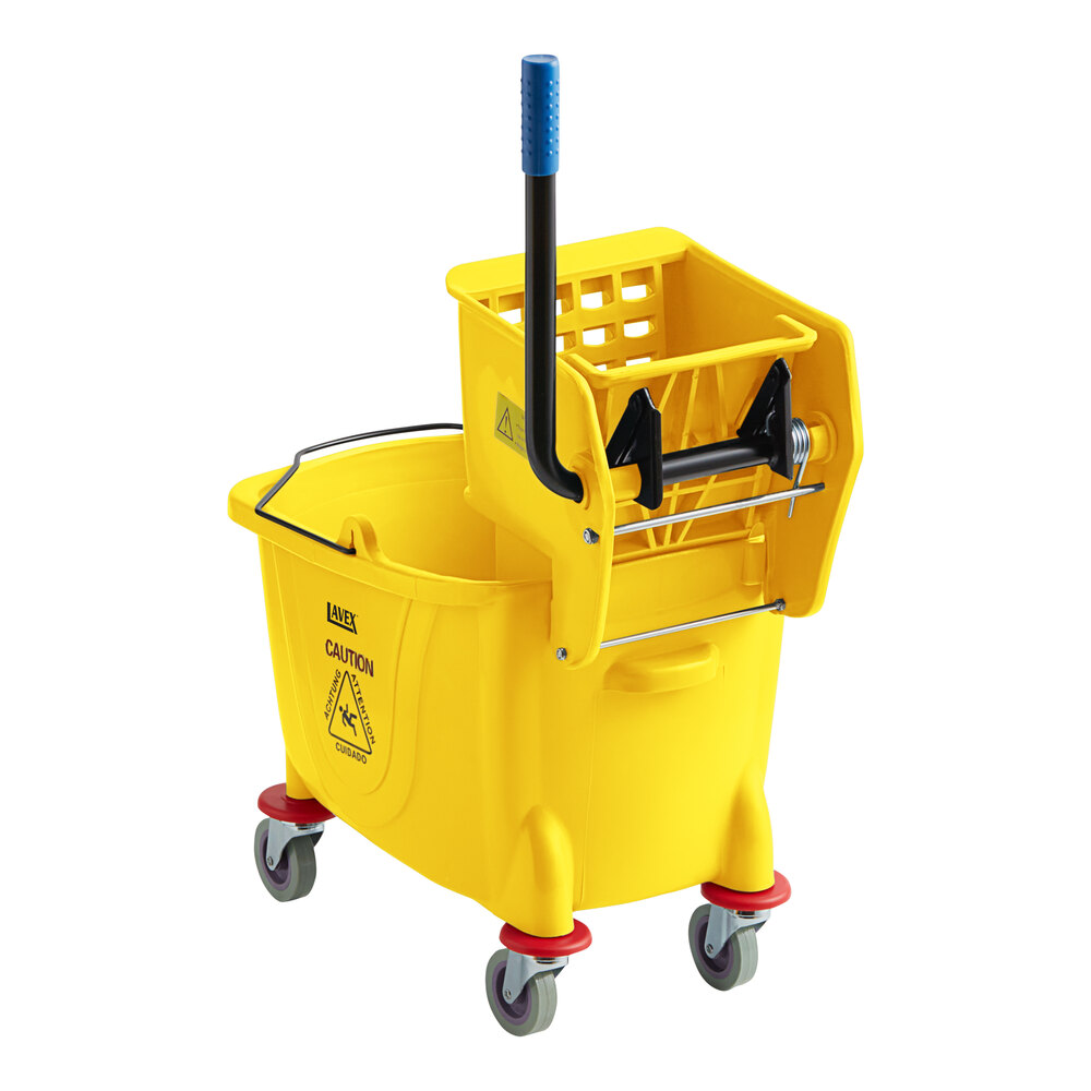 35 Qt. Yellow Mop Bucket & Side Press Wringer Combo