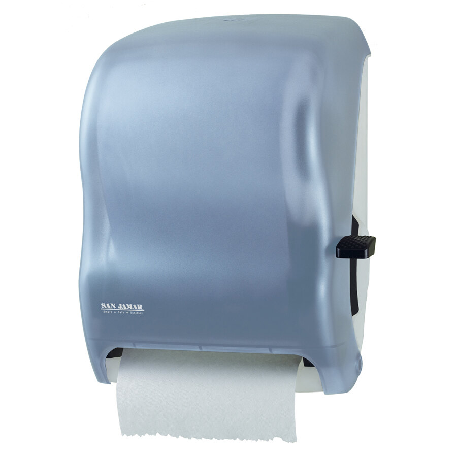San Jamar T8400TBL Smart Essence Classic Electronic Towel Dispenser -  Arctic Blue
