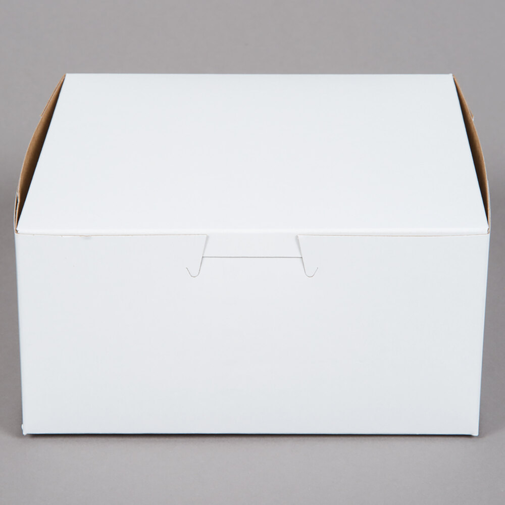 White Bakery Pastry Boxes 6 x 6 x 3 Inches 10 Pack 