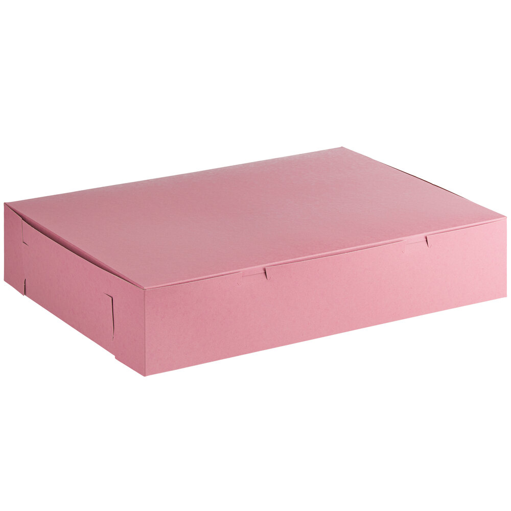 25 count PINK 20x14.5x4 Bakery or Cake Box 