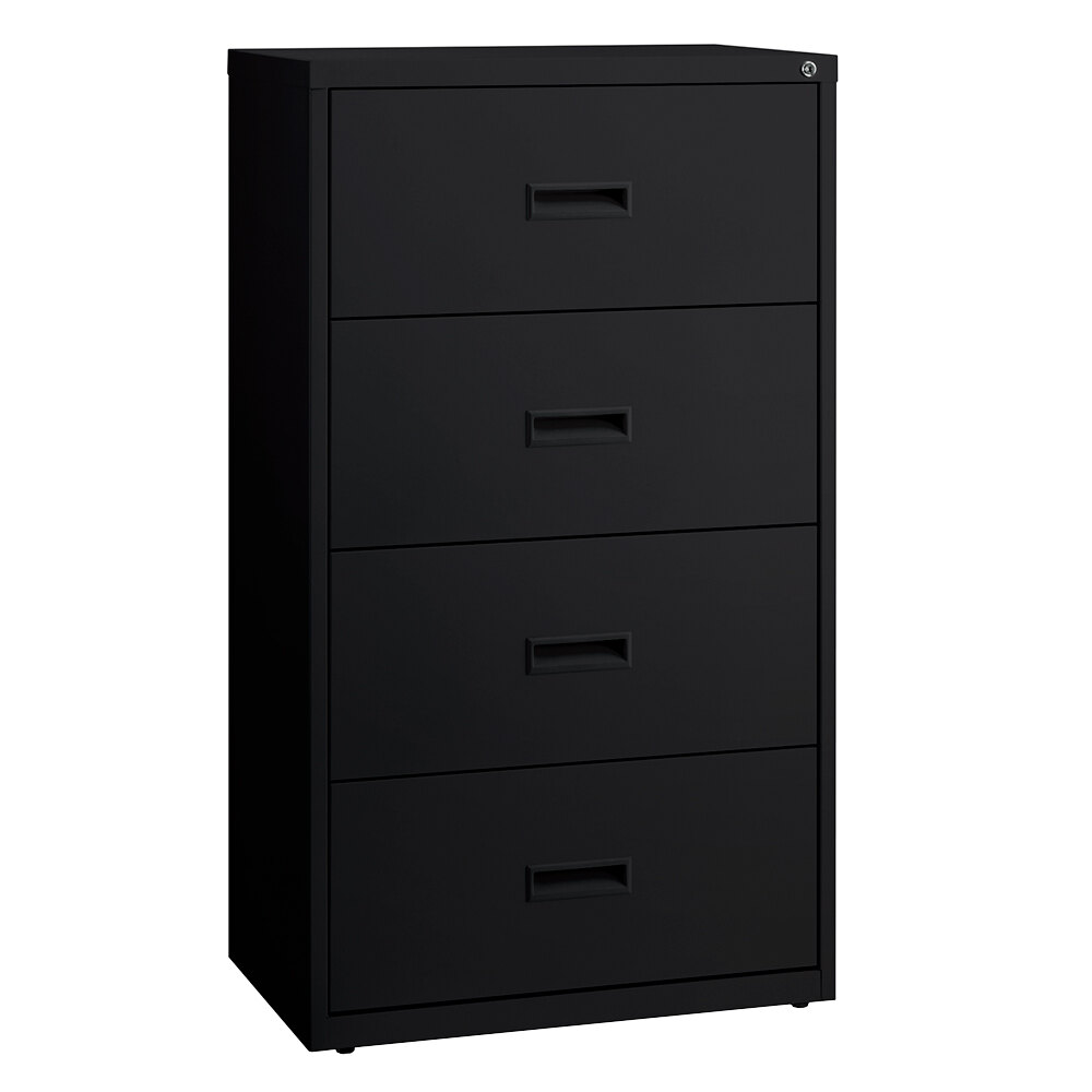 Hirsh Industries 14957 Black FourDrawer Lateral File 30" x