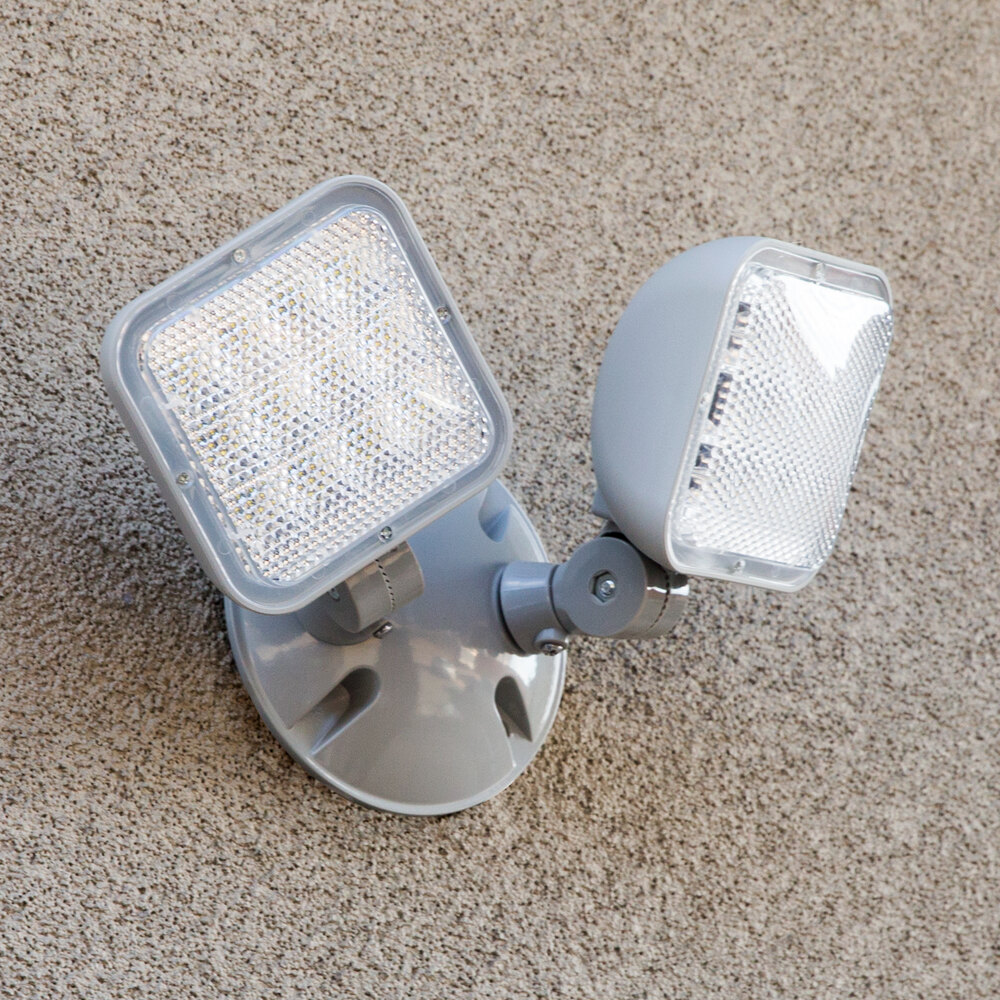 Outdoor / Indoor Double Head Remote LED Emergency Light - 2.4
