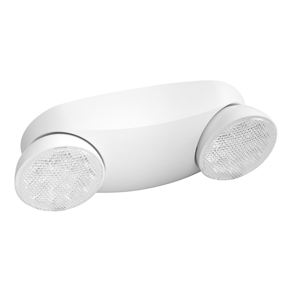Round 2-Head Emergency Light with Ni-Cad Battery Backup - 2 Watt Unit