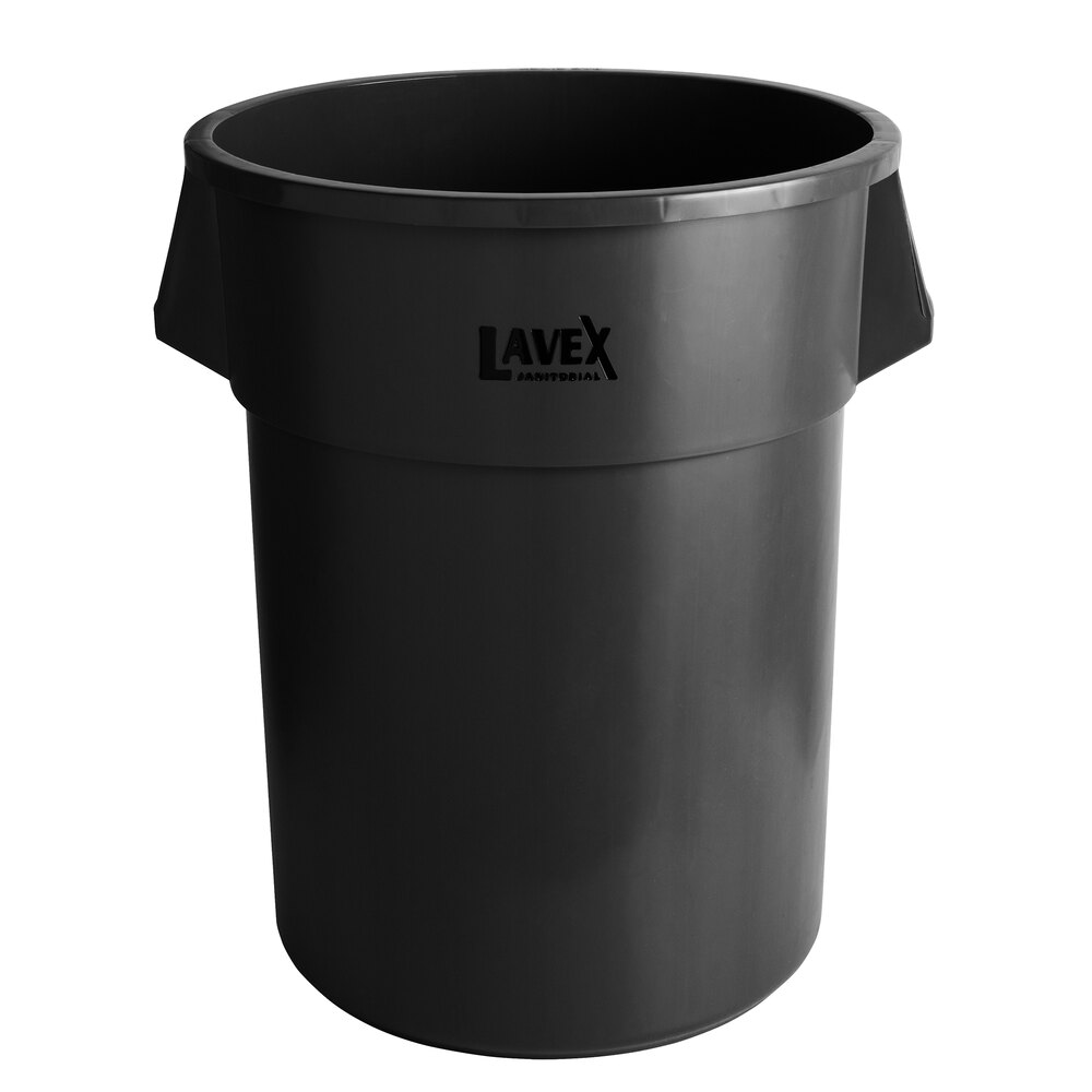 Gray Resin Heavy-Duty Industrial Quality Round Trash Garbage Can up to 55 Gallon 