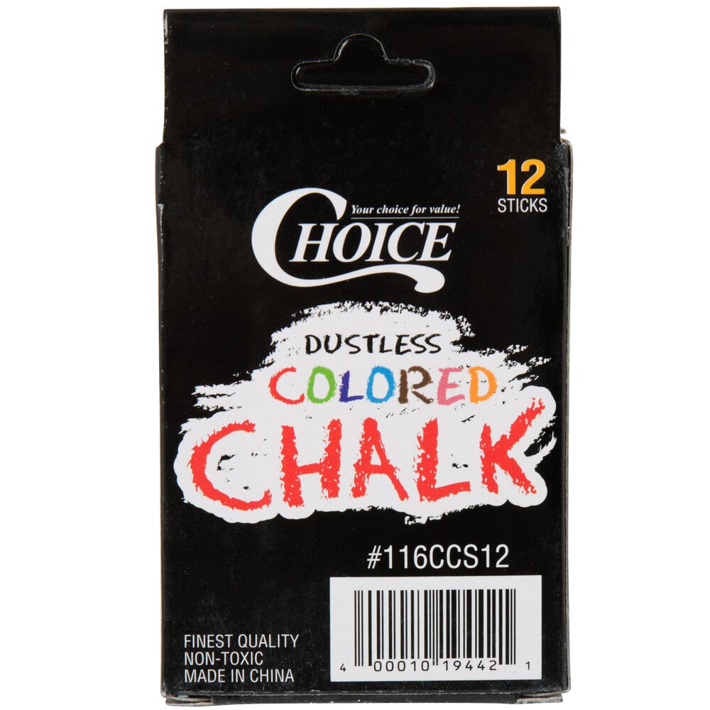 Alitte Dustless Chalk for Chalkboard with Chalk Eraser 24 Pack