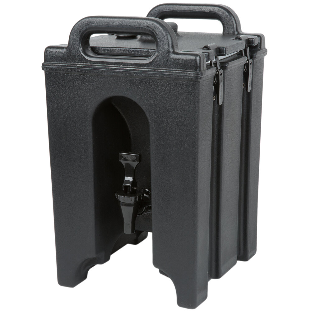 Cambro 100LCD110 Black 1-1/2 Gallon Camtainer Insulated Beverage Dispenser