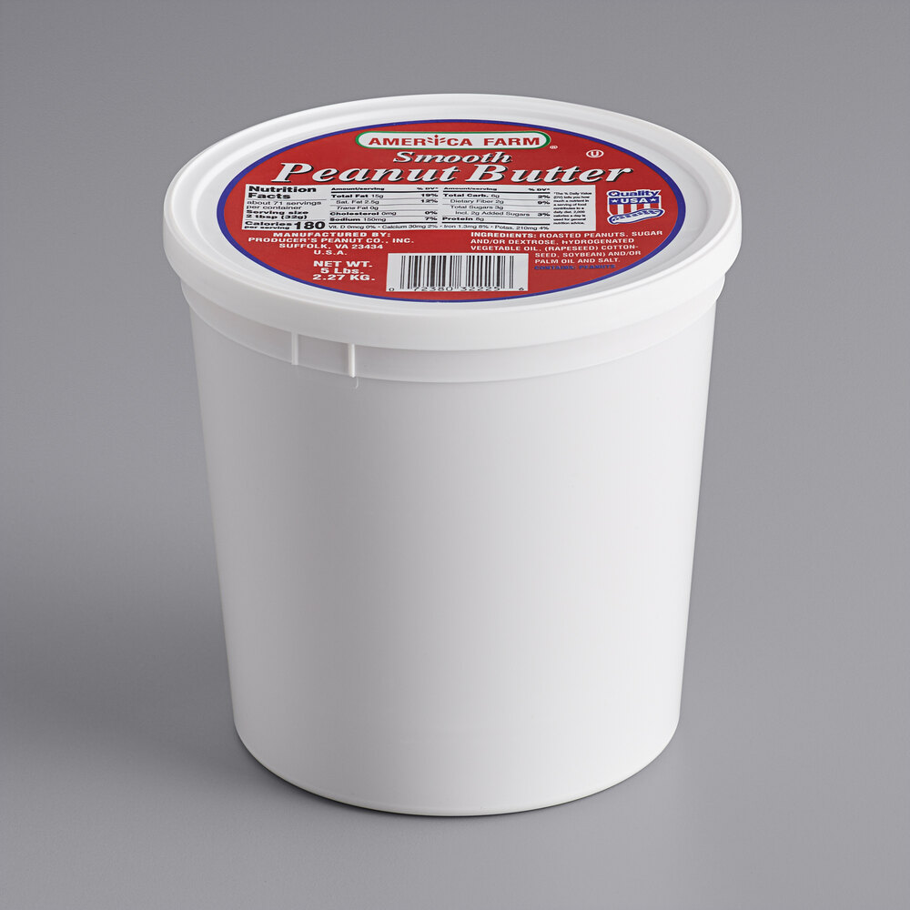 Bulk Smooth Peanut Butter 5 lb. Tub