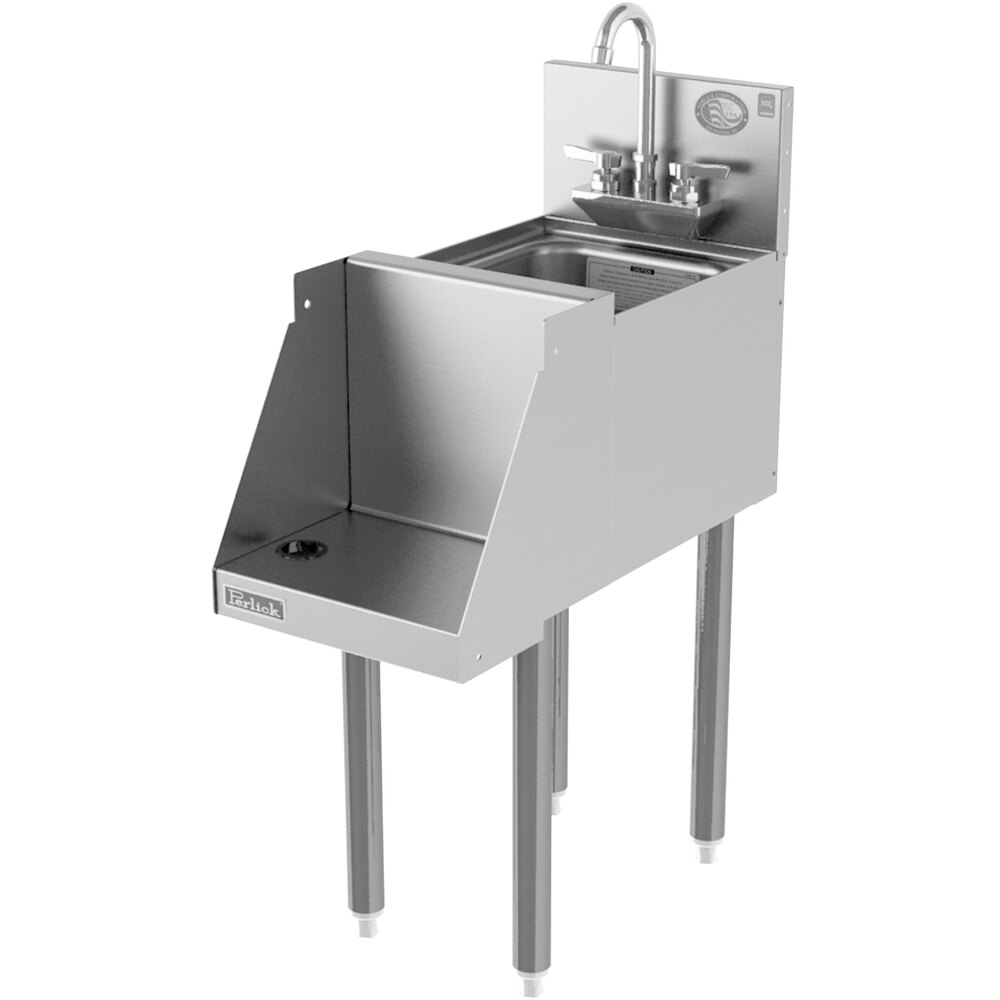 Perlick TS12BLW Stainless Steel Underbar Blender Station with Dump Sink