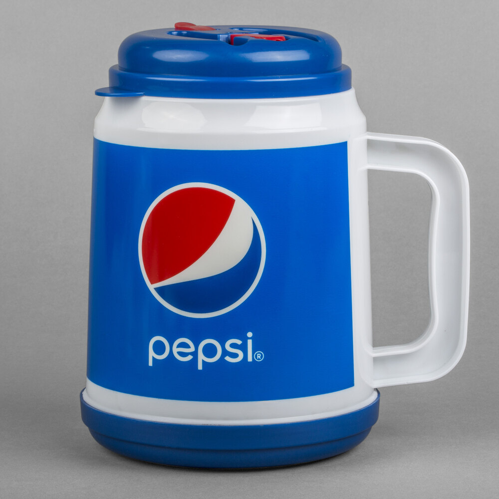 32 oz. Pepsi™ Mini Tanker with Spout, Straw, and Lid 24/Case