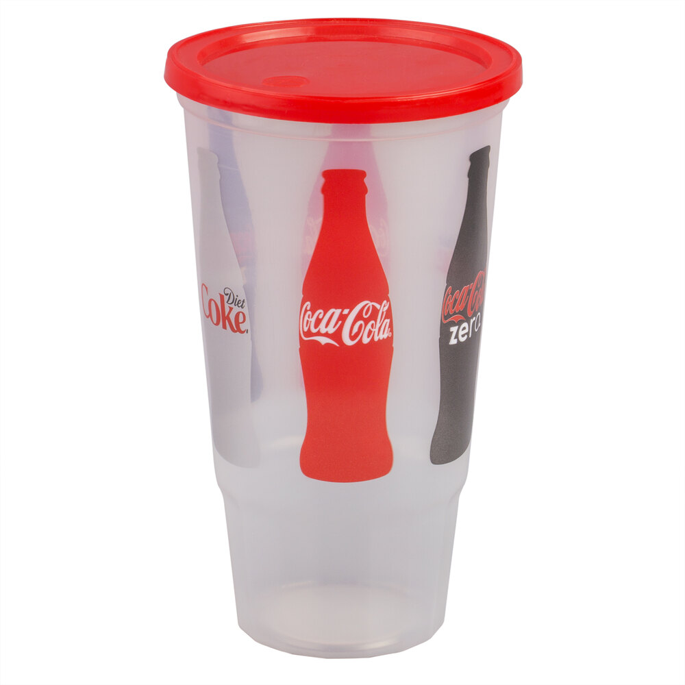32 oz. Economy Car Cup with CocaCola® Design and Red Lid 540/Case