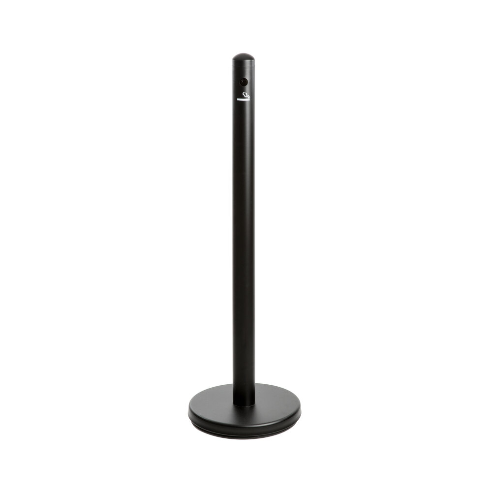 Lavex 40" Black Free Standing Smoker Pole and Base