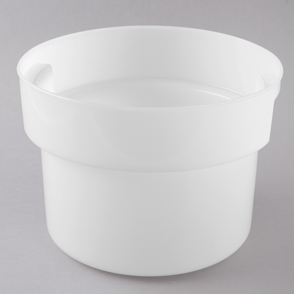 Carlisle 180002 18 Qt. White Round Food Storage Container