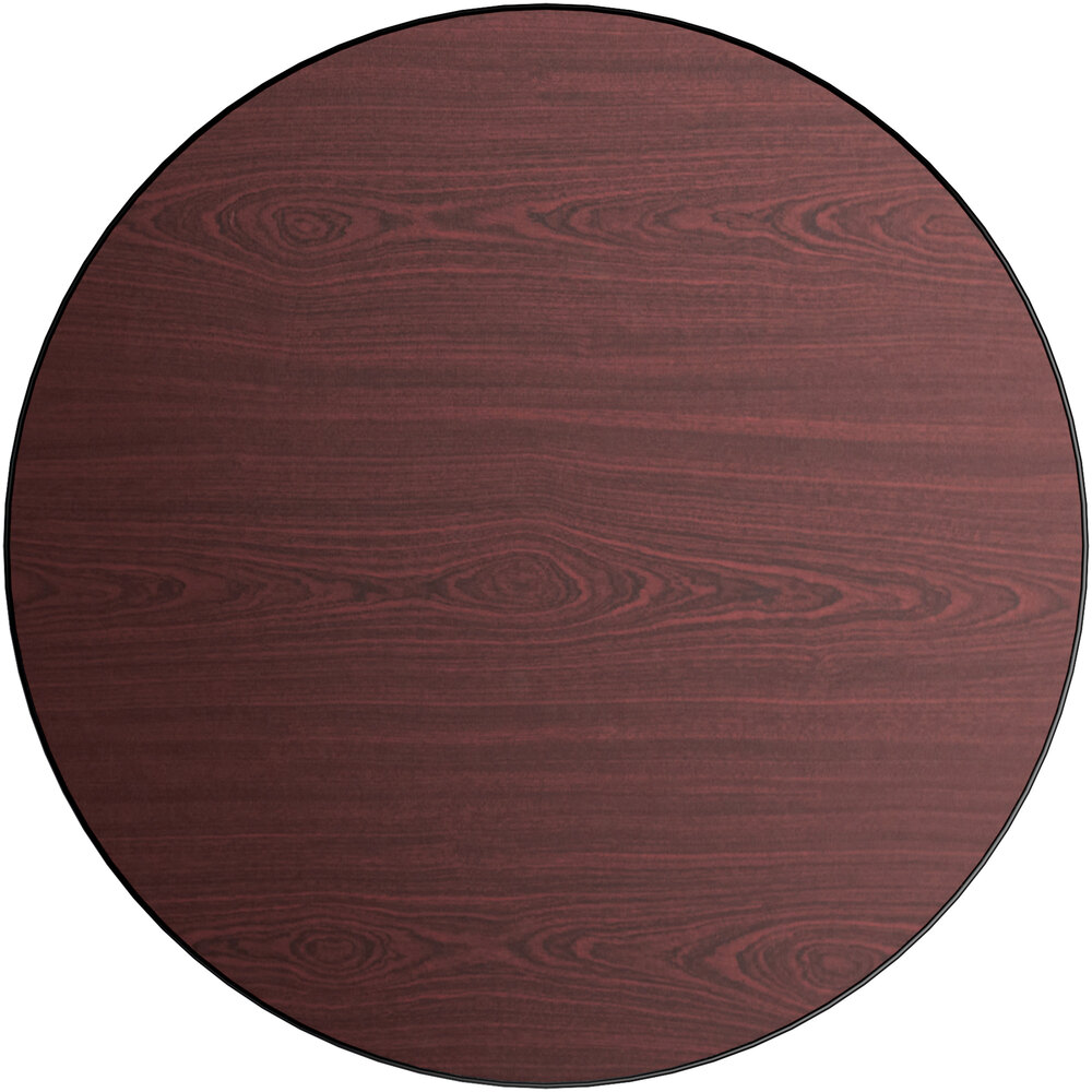 Round Table Top Reversible Cherry / Black, 24" Laminate