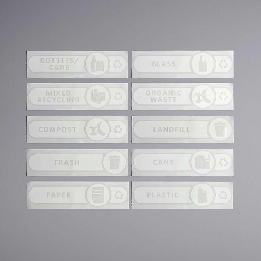 Rubbermaid 1977788 Waste Stream Label Kit D