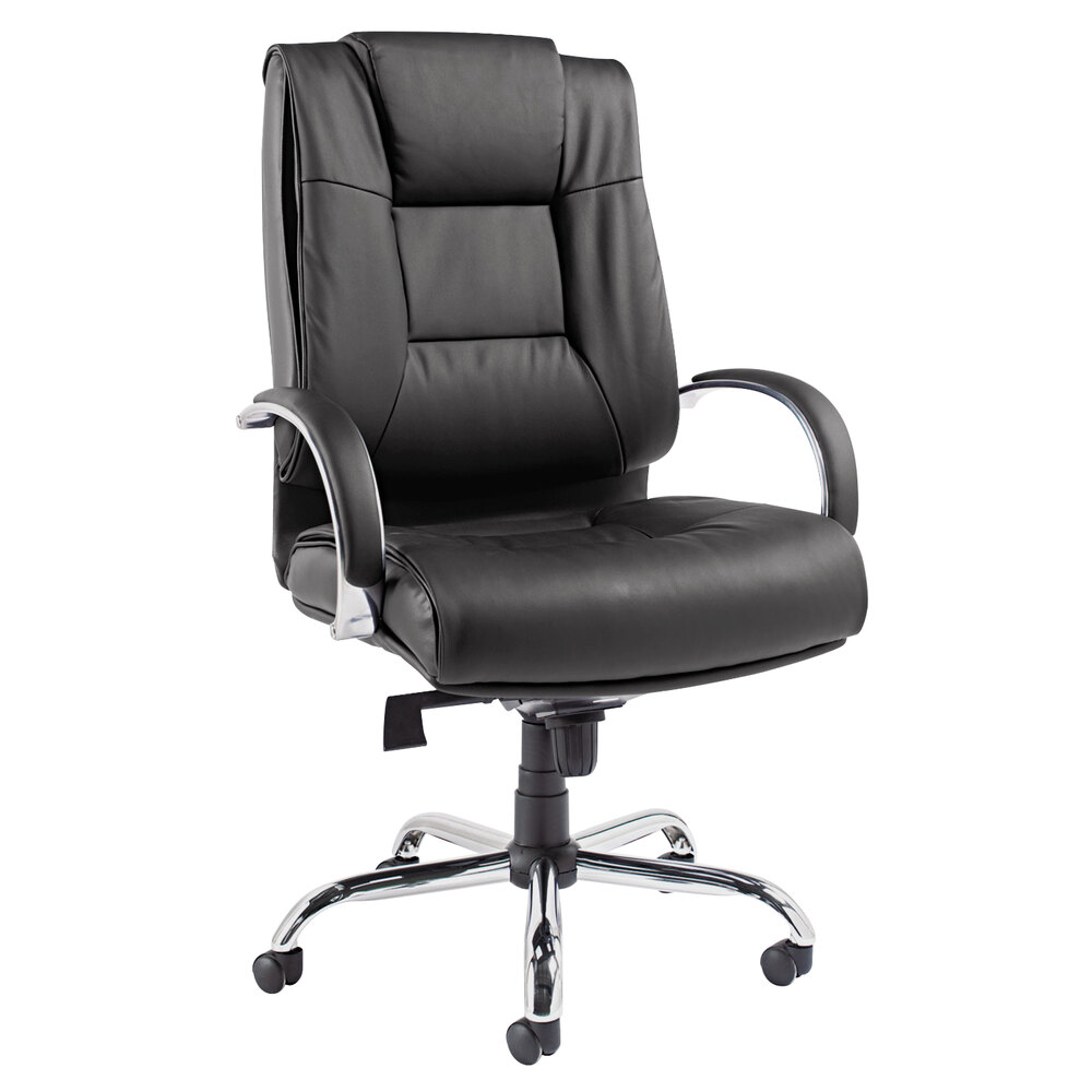Alera ALERV44LS10C Ravino HighBack Black Leather Big and Tall Swivel