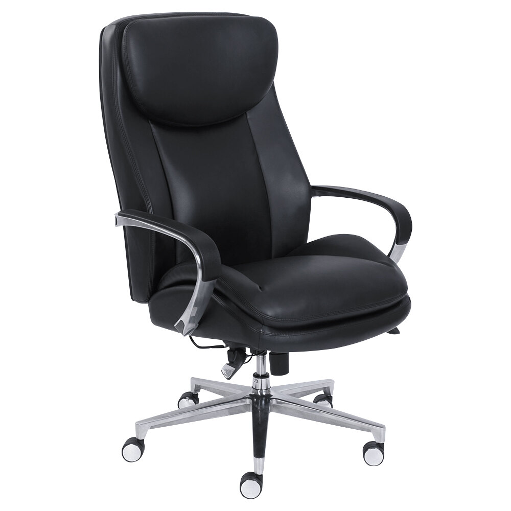 LaZBoy 48956 Commercial 2000 Black Leather Big and Tall Executive