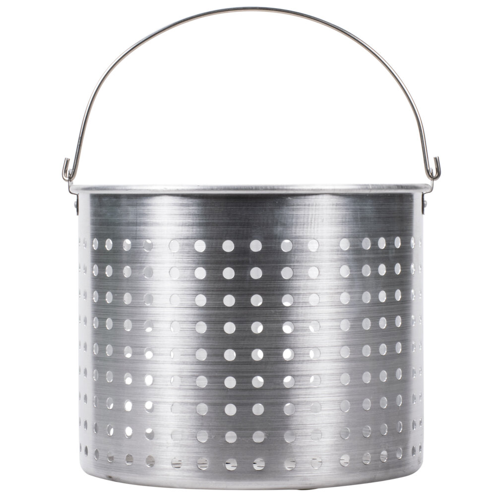 Winco 40 Qt. Aluminum Stock Pot Steamer Basket