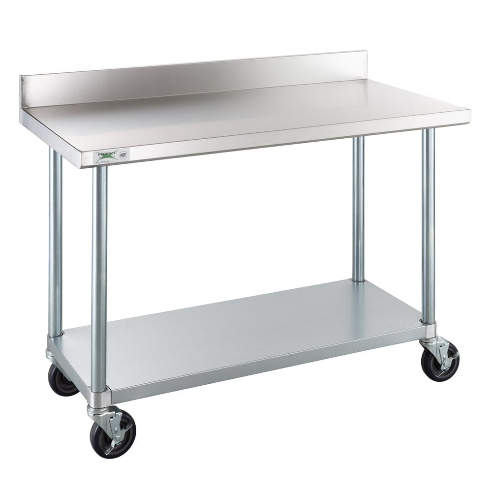 Regency 18 x 24 18-Gauge 304 Stainless Steel Commercial Work Table Undershelf 